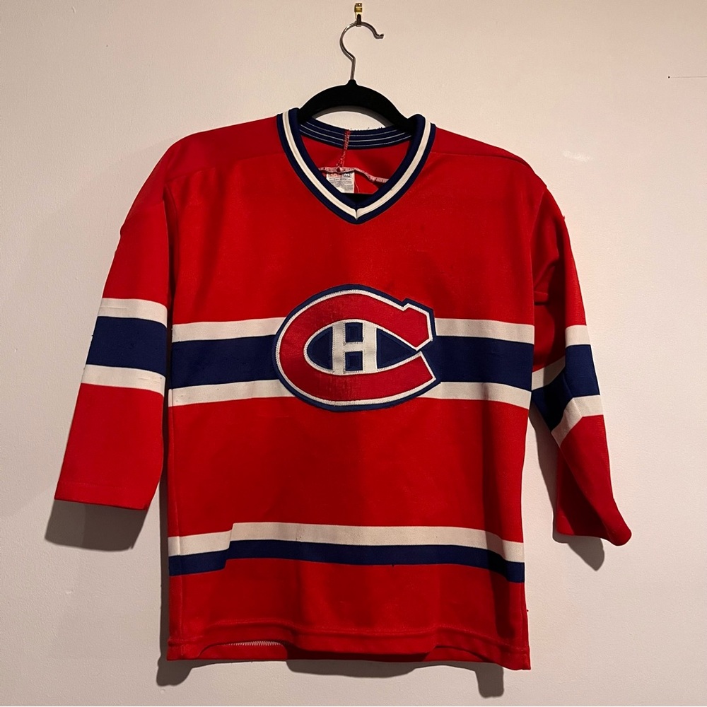 Vintage Montreal Canadiens CCM‎ Hockey Jersey Boys Large XL